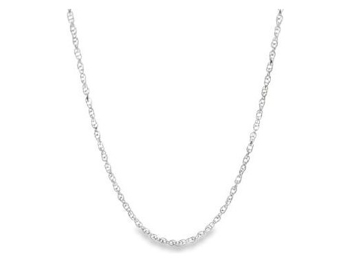 18K White Gold Cable Chain Necklace – 18 Inches
